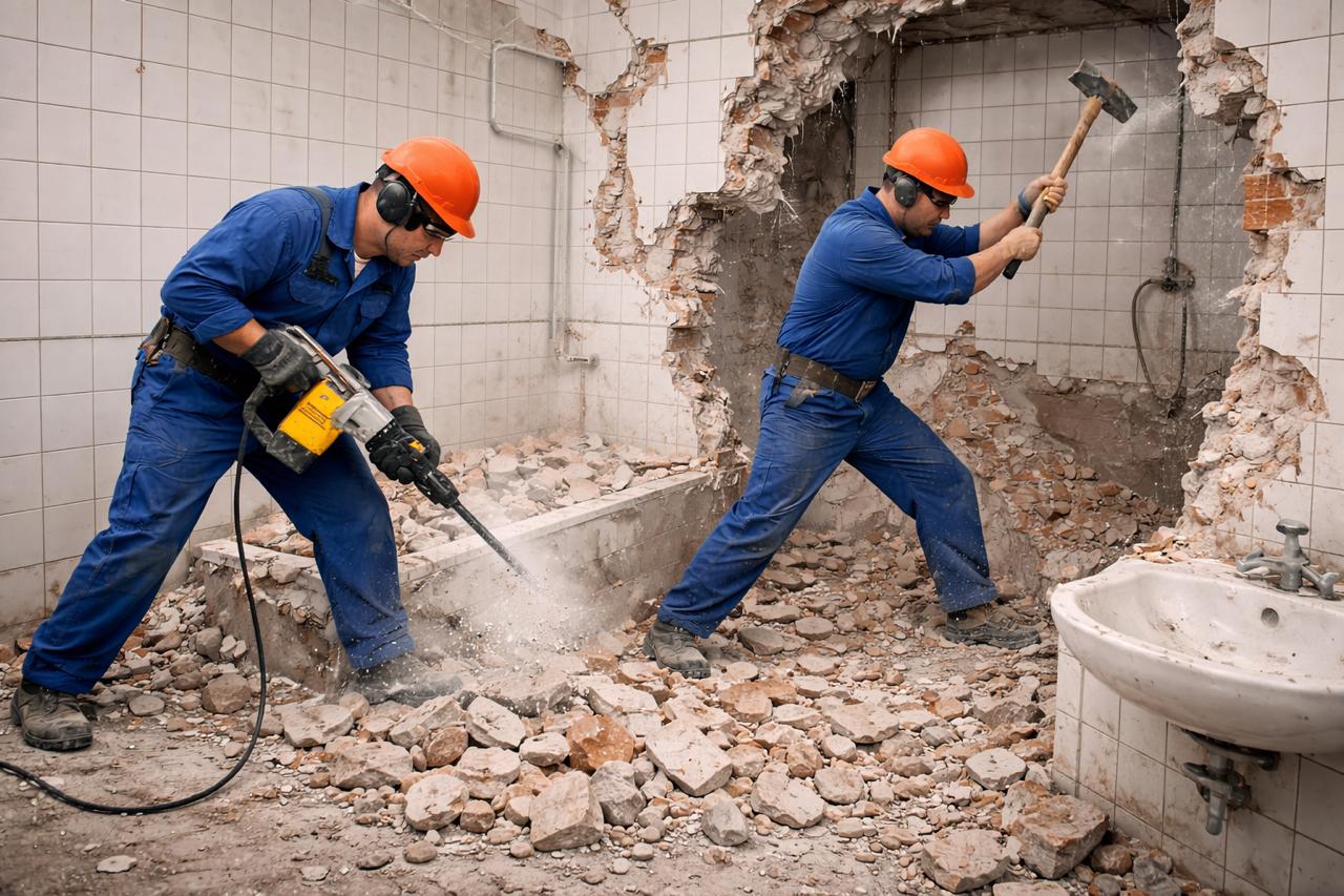 Badkamer sloopwerk door sloopkrachten.nl